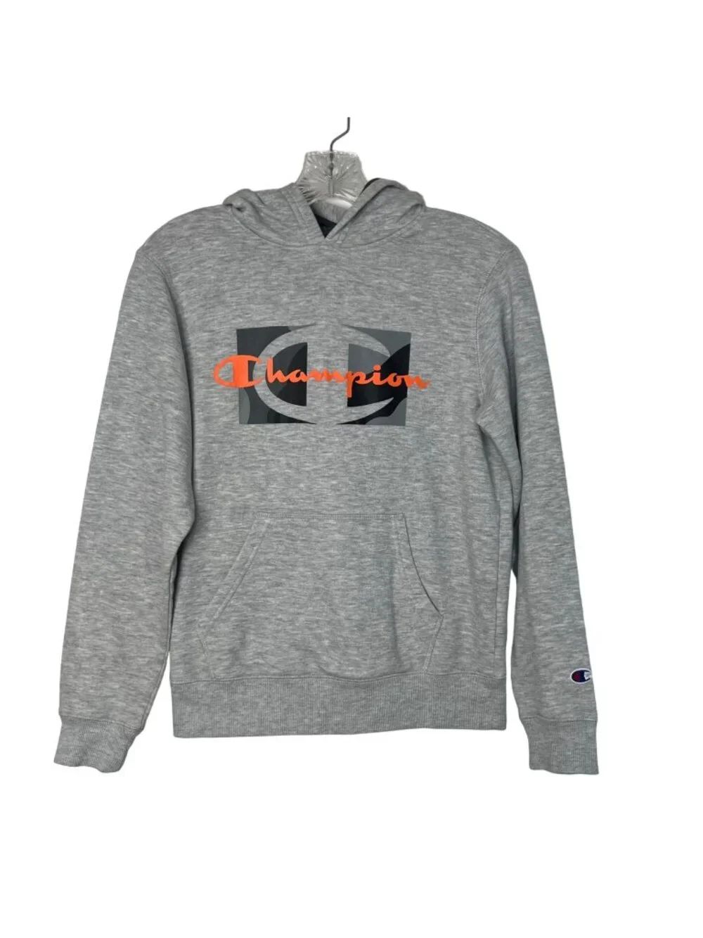 Champion Athletic Hoodie Sweatshirt Boys Large Gray